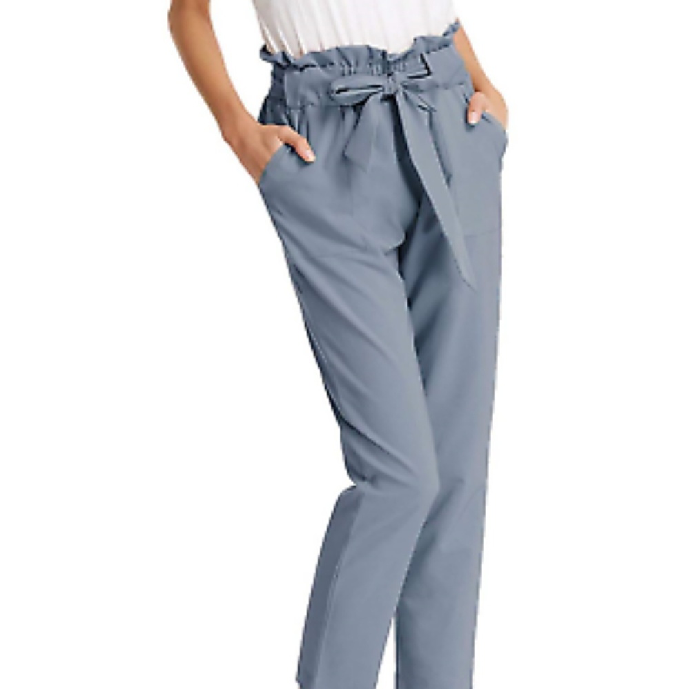 Blue bow tie pencil pants